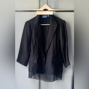 Simply Vera Vera Wang Sheer Black Blazer